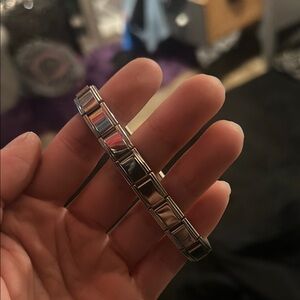 Silver Stretch Italian Composable Bracelet